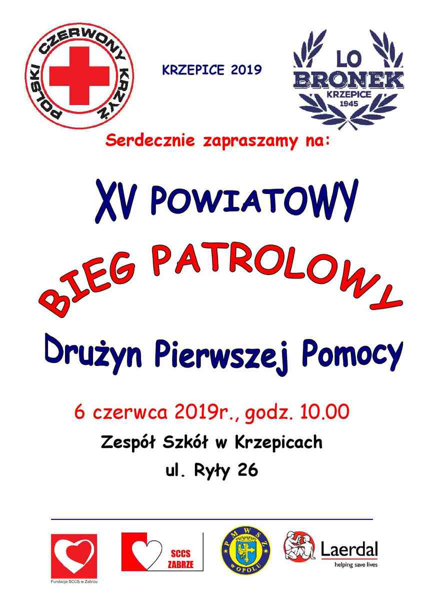 XV Powiatowy Bieg Patrolowy Drużyn Pierwszej Pomocy